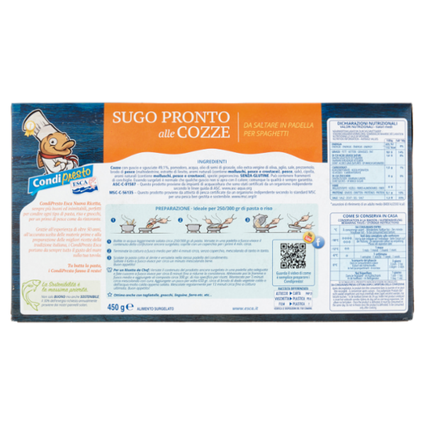 Esca Condipresto Sugo Pronto alle Cozze 450 g