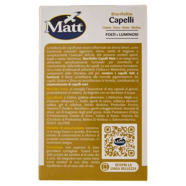 Matt Bellezza Biorifoltin Capelli 30 capsule 16,5 g