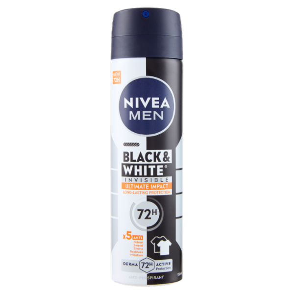 Nivea Men Black & White Invisible Ultimate Impact Anti-Perspirant 150 ml