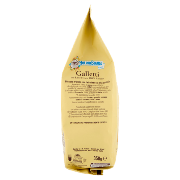 Mulino Bianco Galletti Biscotti con Latte Fresco 100% Italiano 350g