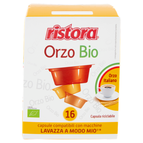 ristora Orzo Bio Capsule compatibili con macchine Lavazza a Modo Mio* 16 x 2,5 g