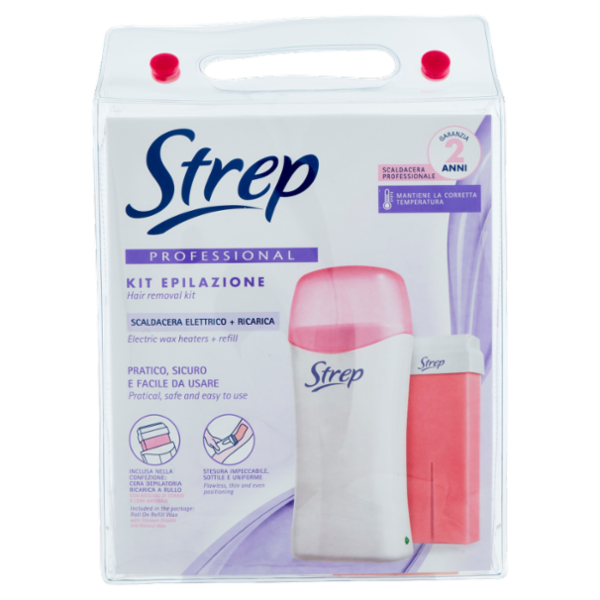 Strep Professional Kit Epilazione Scaldacera Elettrico + Ricarica 100 ml