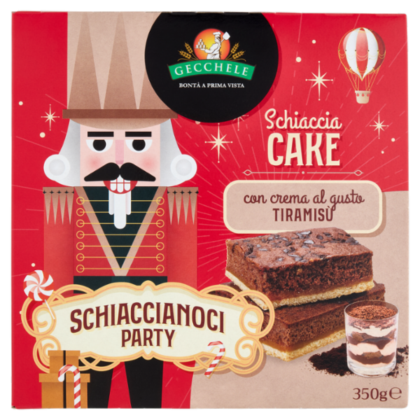 Gecchele Schiaccia Cake con crema al gusto Tiramisù 350 g