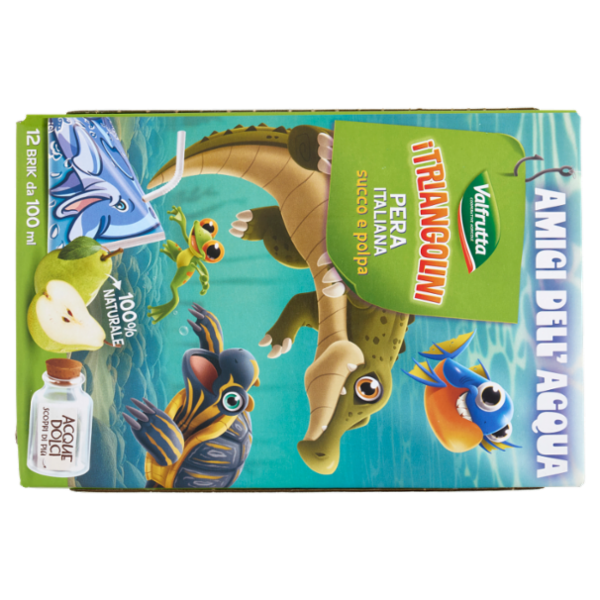 Valfrutta i Triangolini Pera Italiana succo e polpa Brik 12 x 100 ml