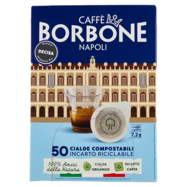 Caffè Borbone Miscela Decisa Cialde Compostabili 50 x 7,2 g