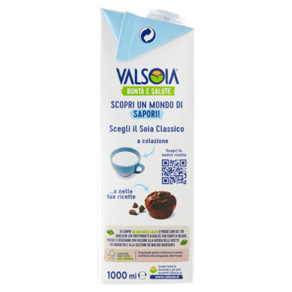 Valsoia Bontà e Salute Bevanda soia gusto Classico 1000 ml