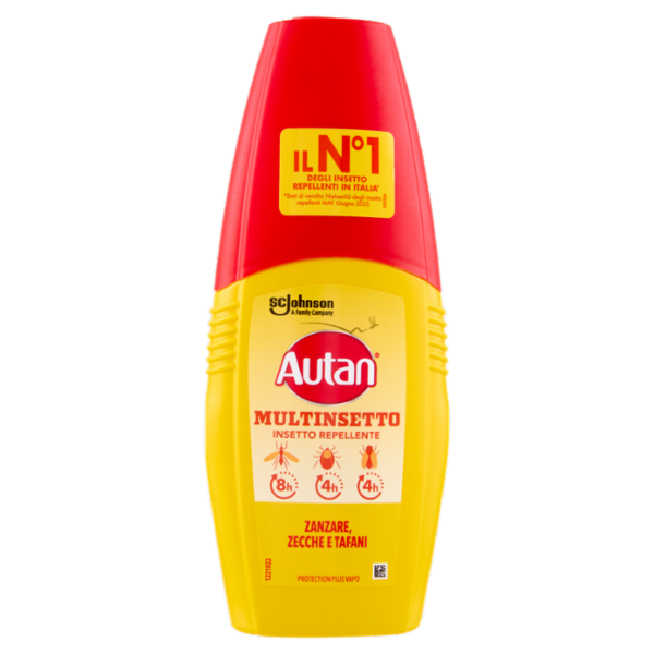 Autan Multinsetto Vapo Insetto Repellente e Antizanzare Comuni, Tigre, Zecche e Tafani, 100ml