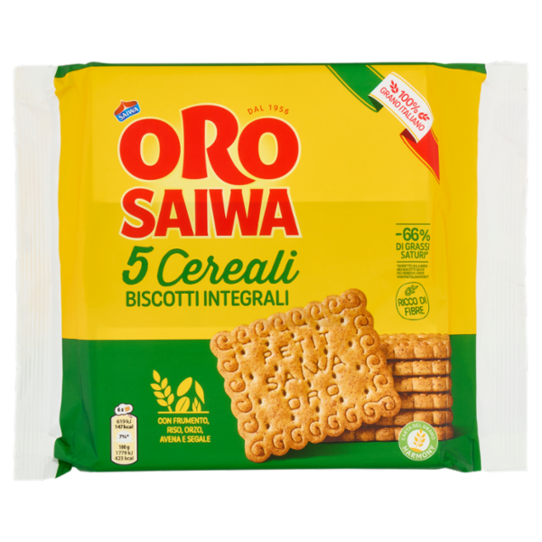 Oro Saiwa biscotti secchi 5 Cereali - 420 g