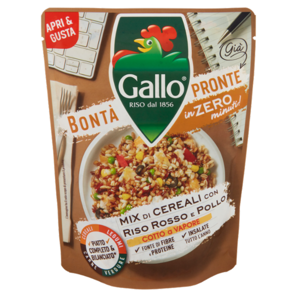 Gallo Bontà Pronte Mix di Cereali con Riso Rosso e Pollo 220 g