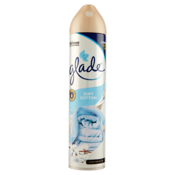 Glade Spray Silver, Profumatore per Ambienti, Fragranza Soft Cotton 300ml