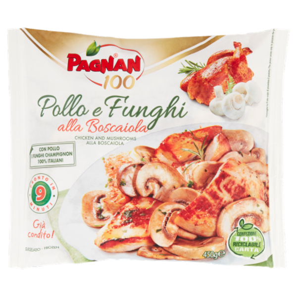 Pagnan 100 Pollo e Funghi alla Boscaiola Surgelato 450 g