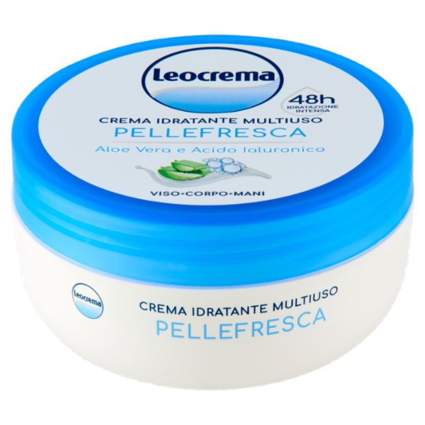 Leocrema Crema Idratante Multiuso Pellefresca Aloe Vera e Acido Ialuronico 150 ml