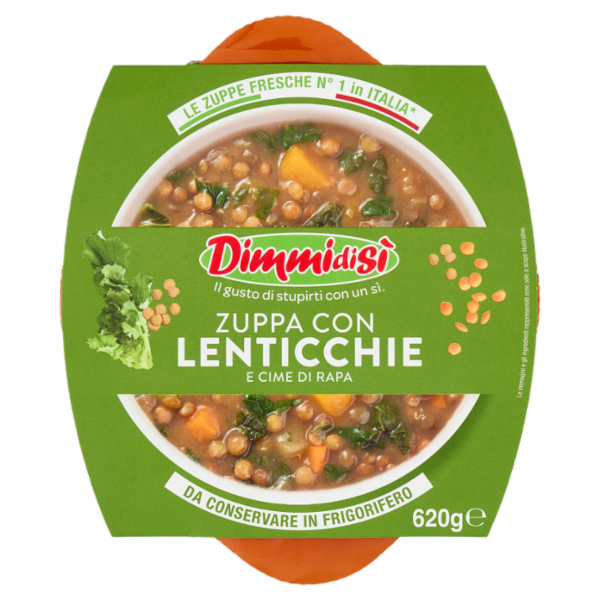 DimmidiSì Zuppa con Lenticchie e Cime di Rapa 620 g