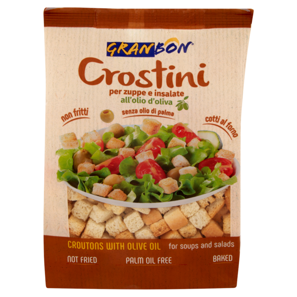 Granbon Crostini per zuppe e insalate all'olio d'oliva 200 g