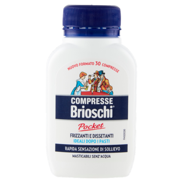 Brioschi Pocket Compresse Frizzanti e Dissetanti 30 g