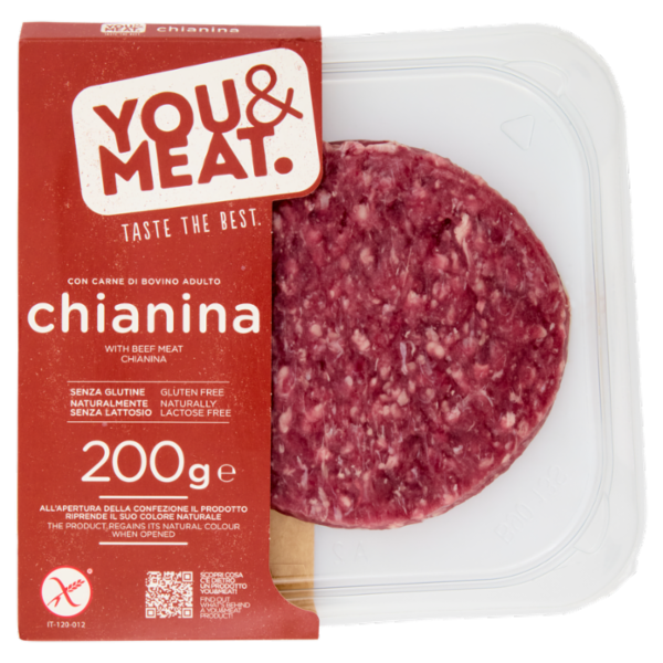You&Meat Burger con Carne di Bovino Adulto chianina 200 g