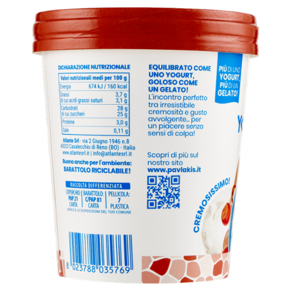 Pavlakis Gelato di Yogurt Greco Nocciola 320 g