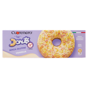 Cuorenero Tiny Donuts Senza Glutine Vaniglia 3 x 37 g