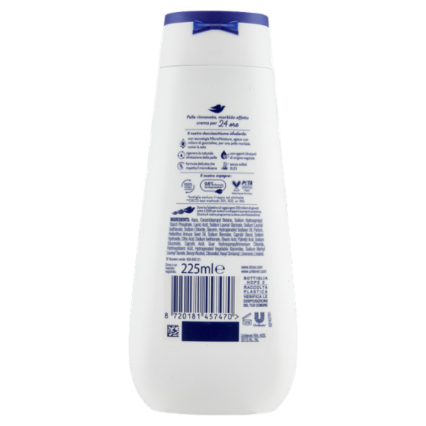 Dove Advanced Care Docciaschiuma nutrimento intenso agenti dermo-idratanti 225 ml
