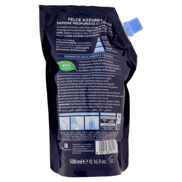 Felce Azzurra Classico Sapone Profumato Refill 500 ml