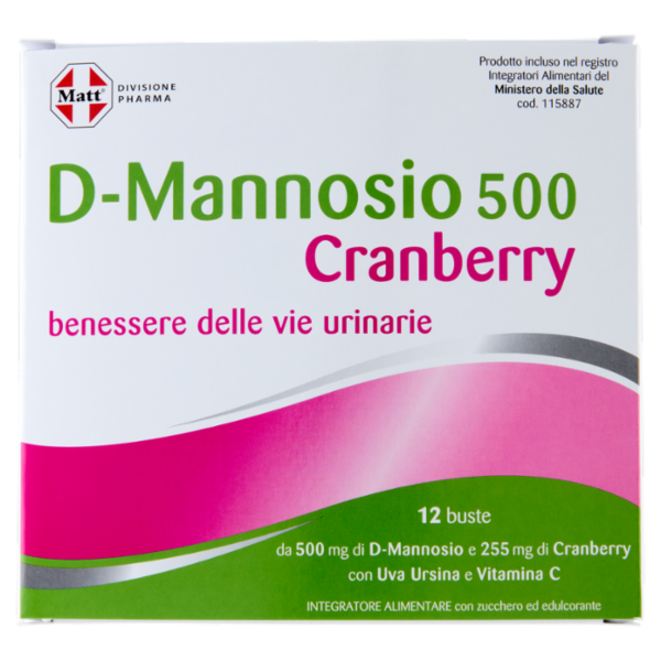 Matt Divisione Pharma D-Mannosio 500 Cranberry 12 buste 56,4 g