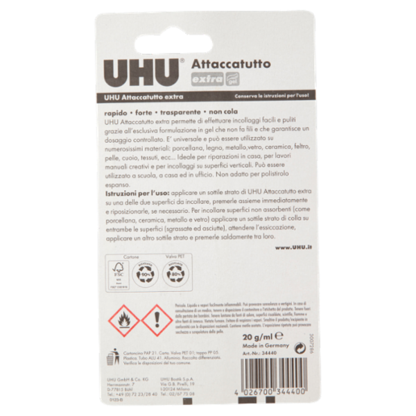 UHU Attaccatutto extra gel 20 g/ml