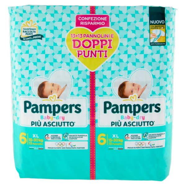 Pampers Baby-dry XL 13 + 13 pz
