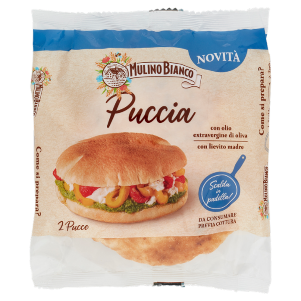 Mulino Bianco Puccia Panino da Farcire con Olio Extravergine di Oliva e Lievito Madre 200g
