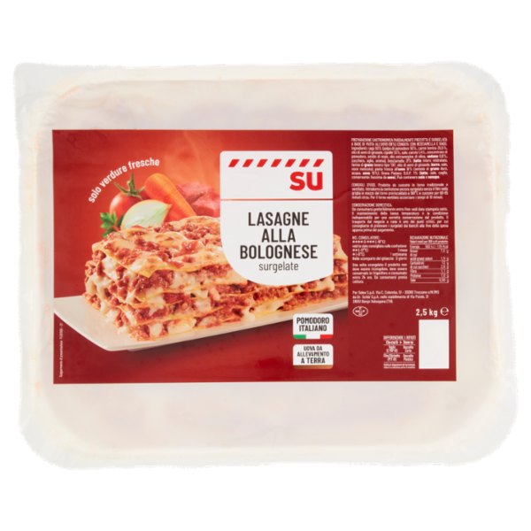 Sù Lasagne alla Bolognese surgelate 2,5 kg.