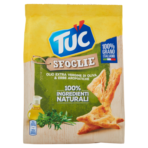 Tuc Sfoglie, crackers con Olio Extra Vergine di Oliva & Erbe Aromatiche - 170 g