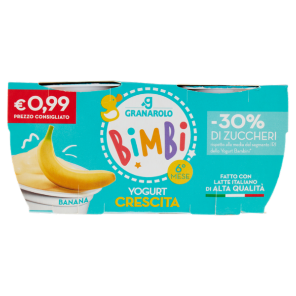 Granarolo Bimbi Yogurt Crescita Banana 2 x 100 g