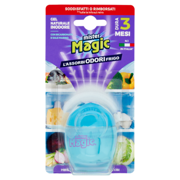 mister Magic l'Assorbiodori Frigo con Bicarbonato e Sale Marino 40 g