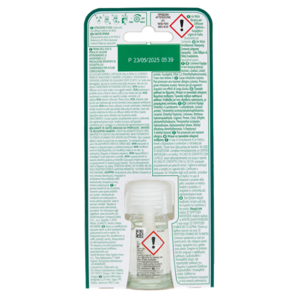 Air Wick Profumatore per Ambienti Eucalipto e LEgno di Cedro Ricarica 19 mL