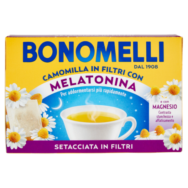 Bonomelli Camomilla in Filtri con Melatonina e con Magnesio Setacciata in Filtri 14 filtri 35 g