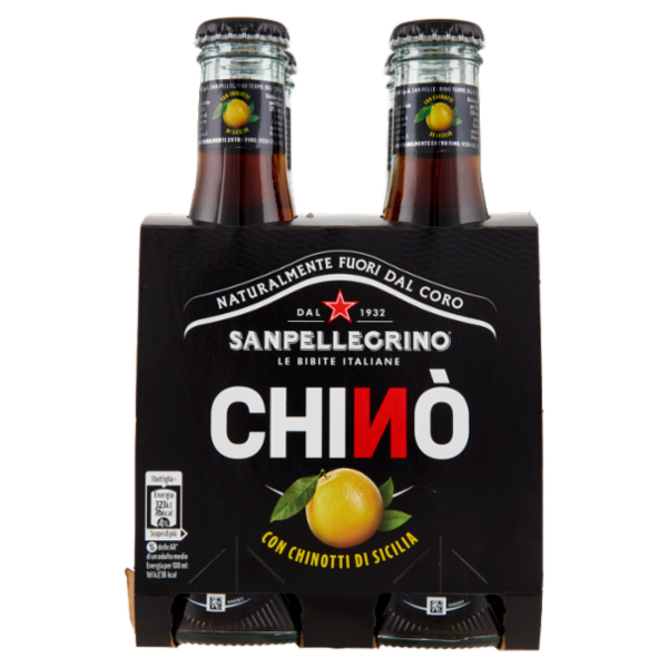 BIBITE SANPELLEGRINO, Bevande Gassate, Chinò, Vetro 4x20cl
