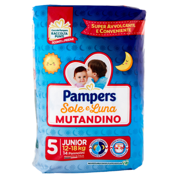 Pampers Sole e Luna Mutandino 5 Junior 14 pz