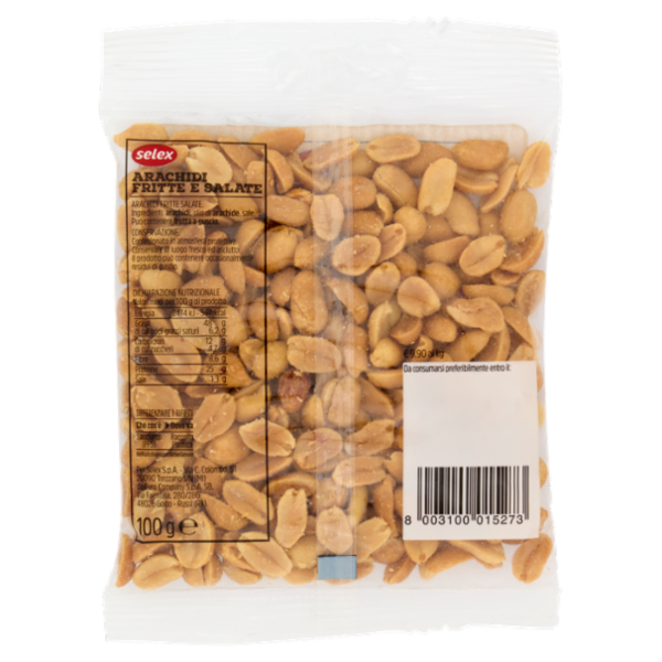 Selex Frutta Secca Arachidi Sgusciate Tostate e Salate 100 g