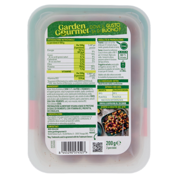 GARDEN GOURMET Polpette di Soia Vegane 2 porzioni 200g