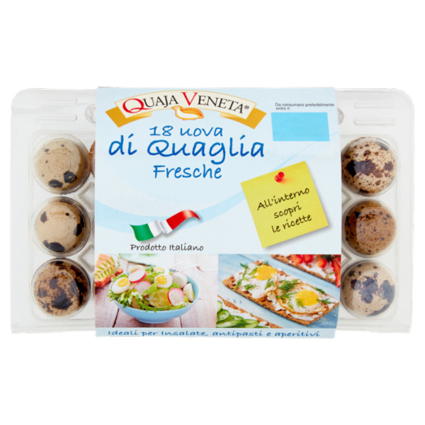 Quaja Veneta 18 uova di Quaglia Fresche 200 g
