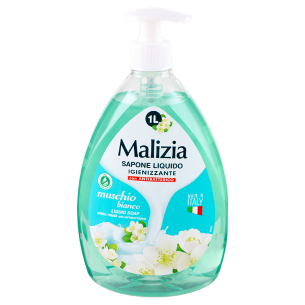 Malizia Sapone Liquido Igienizzante con Antibatterico muschio bianco 1000 mL