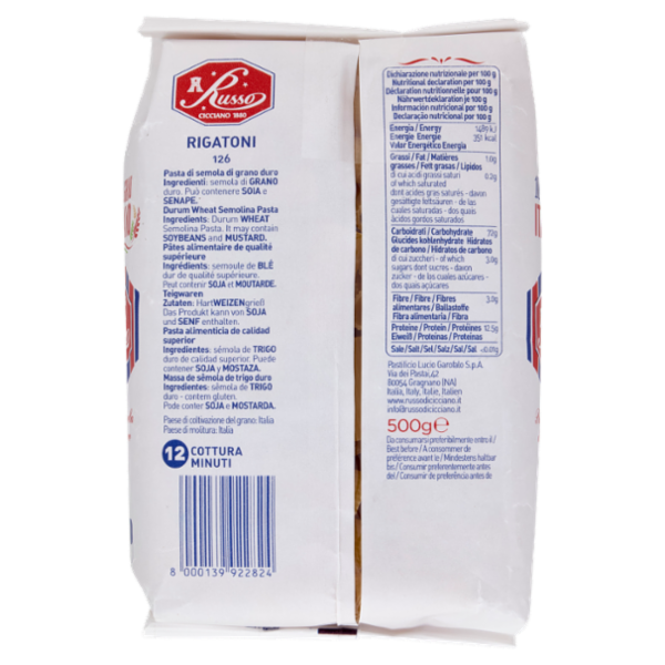 Russo Rigatoni 126 500 g