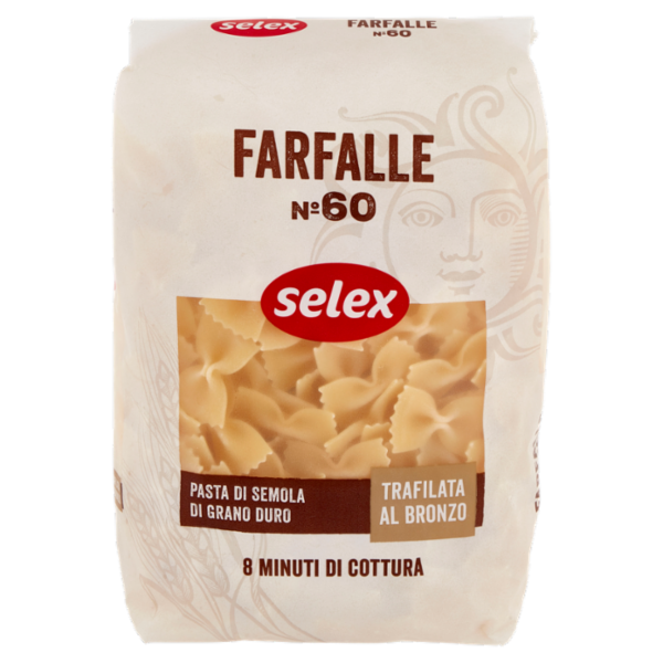 Selex Pasta di Semola Trafilata al Bronzo Farfalle 500 g