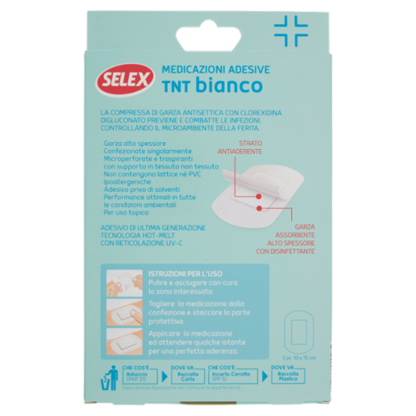 Selex Cerotti Tnt Bianco 10x15 cm 3 pezzi