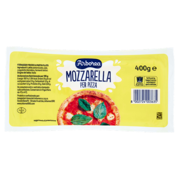 Arborea Mozzarella per Pizza 400 g