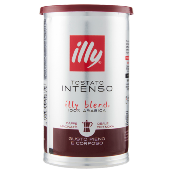 illy Tostato Intenso Caffè Macinato Ideale per Moka 185 g