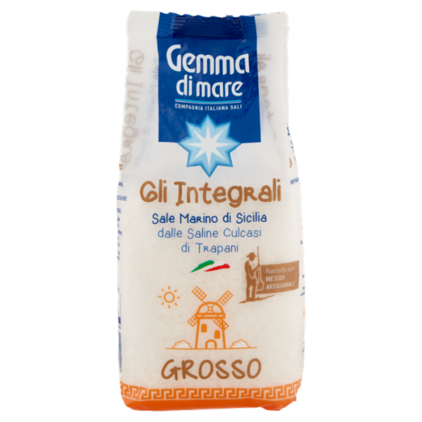 Gemma di mare Gli Integrali Sale Marino di Sicilia dalle Saline Culcasi di Trapani Grosso 800 g