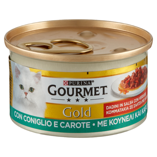 PURINA GOURMET Gold Dadini in Salsa con Verdure con Coniglio e Carote 85 g