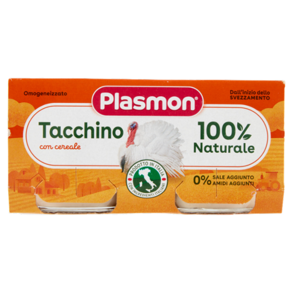 Plasmon Omogeneizzato Tacchino con cereale 2 x 80 g