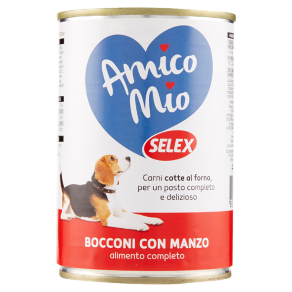 Selex Amico Mio Cane Bocconi con Manzo 415 g