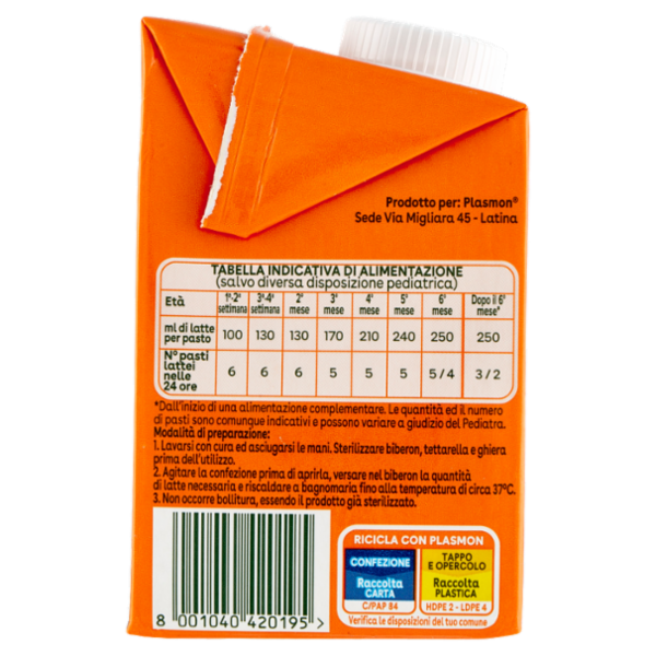 Plasmon Latte per Lattanti 0-12 500 ml